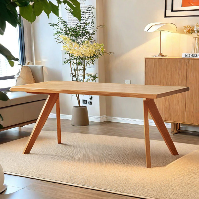 100％本物 HomeLuxea Set Table Dining Wood Ash Natural Minimalist ダイニングテーブル